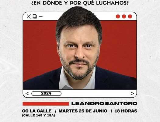 Leandro Santoro disertará este martes en Berazategui