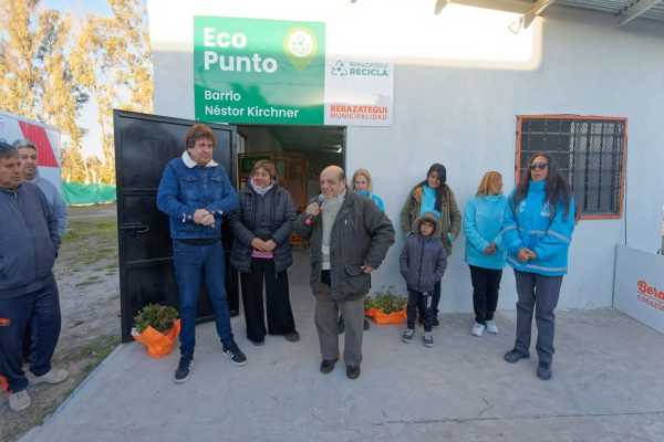 Inauguraron un Ecopunto en el barrio Néstor Kirchner de El Pato