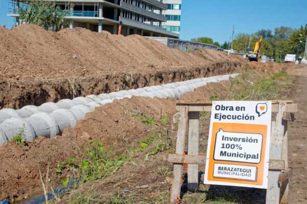 Avanza una Obra Vial e Hidráulica en Hudson