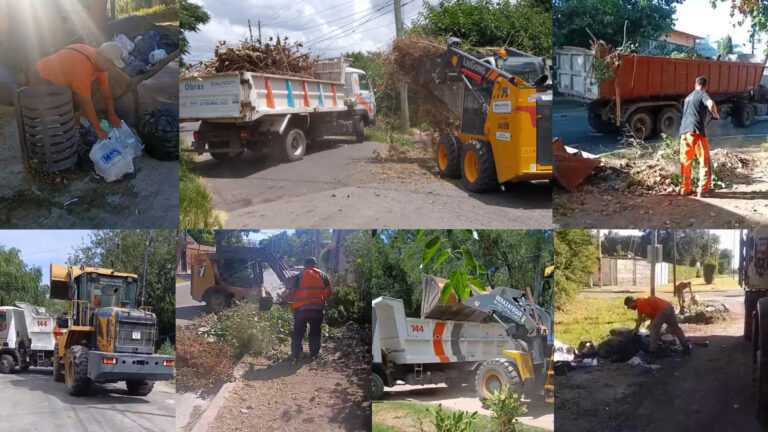Siguen los trabajos de limpieza en los barrios de Berazategui
