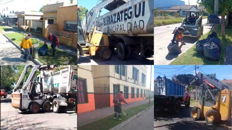 Nuevos operativos de limpieza urbana en distintos puntos de Berazategui