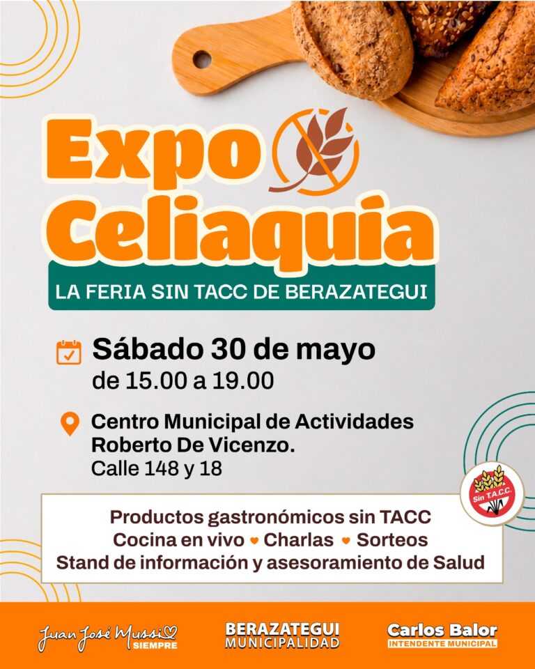 Se viene una Expo Celiaquía en Berazategui