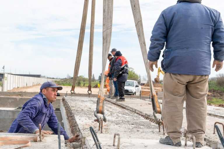 Avanza la construcción de la nueva subida y bajada de la Autopista en Ezpeleta