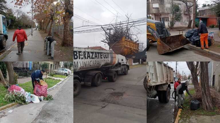 La Municipalidad de Berazategui refuerza los operativos de limpieza